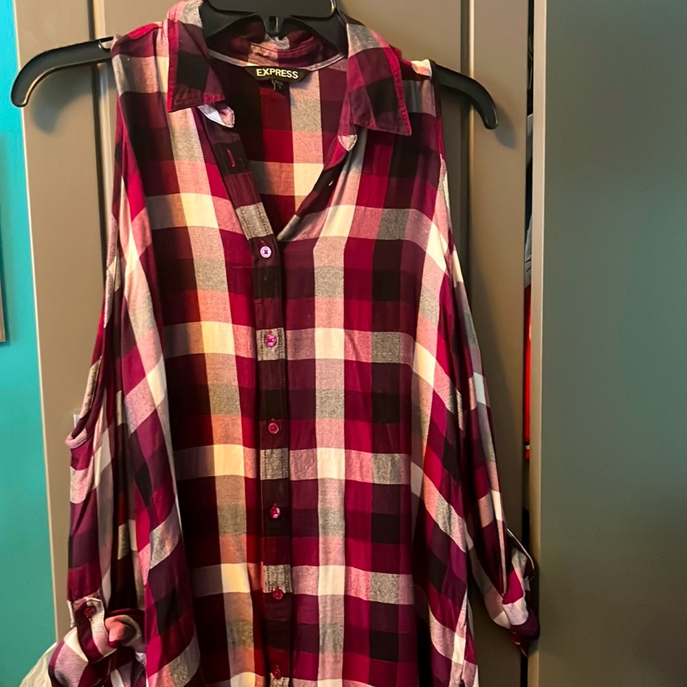 Express Cold Shoulder Flannel